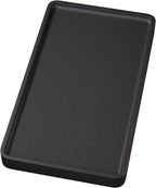 VERTORGAN Bamboo Serving Tray,13.8x7.9 Inch Decorative Trays Platter for Coffee Table,Living Room,Bar,Party,Mini Charcuterie Boards Cheese Board,Home Decor（Black）