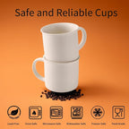 Edenseelake White Coffee Mugs Set of 4, 12 Ounce Coffee Mugs with Handles, Ceramic Coffee Cups, Porcelain Mugs Sets for Coffee, Tea, Hot Cocoa, Milk, Microwave and Dishwasher Safe
