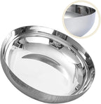 CALLARON 75oz Stainless Steel Mixing Bowls - 9.4 inch Large Metal Serving Bowl, Non-Slip Silver Decorative Bowl for Salad, Pasta, Soup, Fruit, Dishwasher Safe
