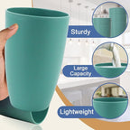Wheat Straw Cup 20 OZ Large Drinking Glasses | Set of 6 Alternatives to Plastic Cups Reusable Unbreakable Drinking Cup Microwave and Dishwasher Safe Cups | Kitchen Water Glasses - Gree