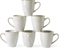 MONITO Coffee Mugs Sets, Large Ceramic Coffee Mugs，Modern Coffee Mugs Set with handle for Tea/Latte/Cappuccino/Milk/Cocoa, Funny Tea Cups for Office and Home (4, Light blue)