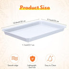 Ziliny 30 Pcs Serving Trays Plastic Serving Tray 12.6 x 9.1 x 1 White Platters Reusable Food Tray Party Trays Movie Night Snack Platters for Christmas Kitchen Cafeteria Veggie Cookies