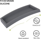 Bathroom Trays for Counter, Slicone Vanity Trays for Bathroom, Rectangle Sponge Holder for Kitchen Sink - Grey