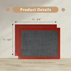 Professional Silicone Bread Baking Mat Non Stick Oven Liner Perforated Steaming Mesh For Half Sheet Size(11-4/5" x 15-3/4")