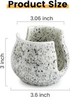 Zoeeker Sponge Holder for Kitchen Sink, Ceramic Dish Sponge Dish Rack Scrubby Caddy Kitchen Organizer Cute Sink Caddy Organizer, Farmhouse Decor, Speckled Glaze