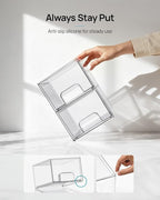 Vtopmart 8 Pack Small Clear Stackable Storage Drawers,Acrylic Bathroom Makeup Organizer,Plastic Storage Bins For Vanity, Undersink, Kitchen Cabinets, Pantry, Home Organization