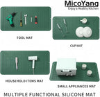 MicoYang Silicone Dish Drying Mat for Multiple Usage,Easy clean,Eco-friendly,Heat-resistant Silicone Mat for Kitchen Counter or Sink,Refrigerator or Drawer Liner Green 5XL 36inches x 18inches