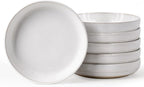 famiware Milkyway 33 oz Bowl Set, Pasta Bowls Set of 6, Salad Bowls, Double Reactive Glaze, Sturdy & Stackable, Ideal for Housewarming, Festivals, White with Speckles