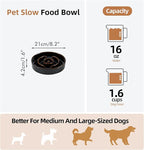 Havniva Ceramic 1.6 Cup Dog Bowl Slow Feeder for Large and Medium Dog, 8.2inch Pet Slow Dish, Stop Bloat, Preventing Choking(Single Bowl, Starry Sky)
