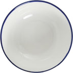 Gibson Home Ivory Estate 4-Piece Cereal Bowl Set, 5.5 Inch Round Stoneware Bowls, Blue & White Floral Pattern, Assorted Decorative Designs