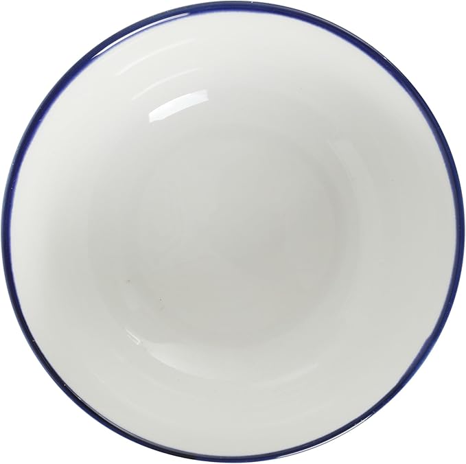 Gibson Home Ivory Estate 4-Piece Cereal Bowl Set, 5.5 Inch Round Stoneware Bowls, Blue & White Floral Pattern, Assorted Decorative Designs
