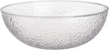 Lillian Collection Stunning Clear Plastic Round Hammered Bowl - 12" (4 Pc.) - Unique Textured Design - Perfect for Parties & Displays