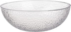 Lillian Collection Stunning Clear Plastic Round Hammered Bowl - 12" (4 Pc.) - Unique Textured Design - Perfect for Parties & Displays