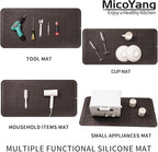 MicoYang Silicone Dish Drying Mat for Multiple Usage,Easy clean,Eco-friendly,Heat-resistant Silicone Mat for Kitchen Counter or Sink,Refrigerator or Drawer Liner Coffee 5XL 36inches x 18inches