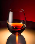 LUXU Stemless Wine Glasses(Set of 6)-20 oz,Crystal Wine Cups for Red or White Wine,Large Water Juice Glasses,No Stem Glass Beverage Cups,Clear Drinking Tumblers for Any Occasion