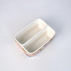 2 Compartments Ceramic Sponge Holder for Kitchen Sink, Cute Floral Pattern Countertop Dish Sponges Holder Soap Sink Organizer Caddy Farmhouse Home Kitchen Decor Vintage Pink Flowers