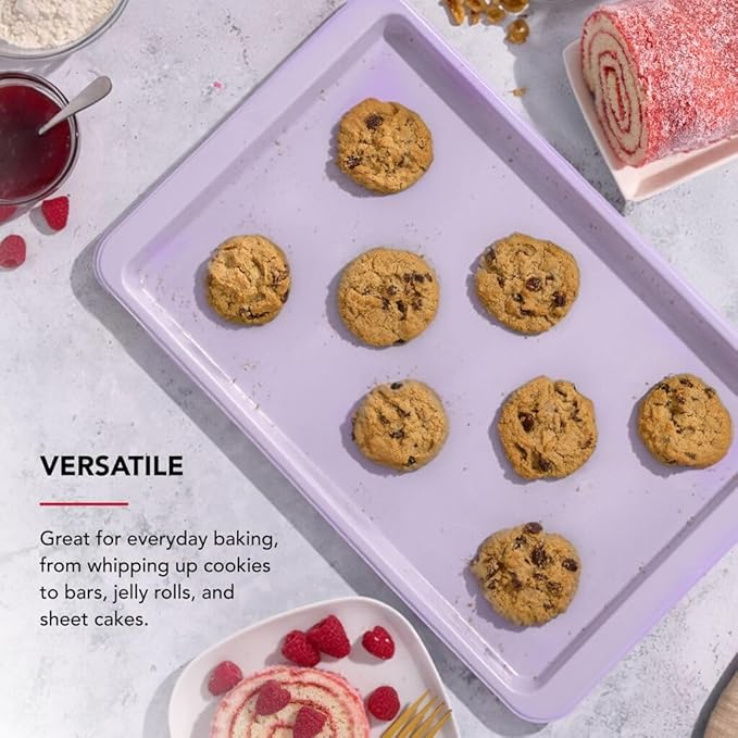 KitchenAid 10 x 15-In Nonstick Swiss Engineered Aluminized Steel Baking Sheet, Dishwasher Safe, Wildflower