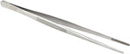 O'Creme Stainless Steel Precision Kitchen Tweezer Tongs with Serrated Tips for Gripping (10", Silver)