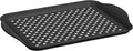 Oggi OGGI Anti Slip Serving Tray with Handles- Black Rectangle Tray - Ideal for Eating, Breakfast, Food, Appetizer Tray, Serving, 17.5 x 11.5 (5504.3)