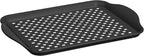 Oggi OGGI Anti Slip Serving Tray with Handles- Black Rectangle Tray - Ideal for Eating, Breakfast, Food, Appetizer Tray, Serving, 17.5 x 11.5 (5504.3)
