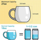 LIFVER 21 Oz Large Ceramic Coffee Mug, Stoneware Coffee Mugs Set of 2, Big Tea Cup for Office and Home, Big Latte Mugs for Coffee, Tea, Dishwasher and Microwave Safe, Green