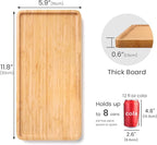VERTORGAN Bamboo Serving Tray,11.8x5.9 Inch Decorative Trays Platter for Coffee Table,Living Room,Bar,Party,Mini Charcuterie Boards Cheese Board,Home Decor（Natural）