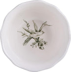 222 Fifth Adelaide Sage 12-Piece Green Porcelain Dinnerware Set – Service for 4, Big Dinner Plates and Bowls Sets, Green with White Floral Pattern, for Daily Entertainment, Microwave & Dishwasher Safe