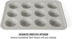 Calphalon Legacy 12 Cup Nonstick PFA Free Cupcake Muffin Pan - Taupe