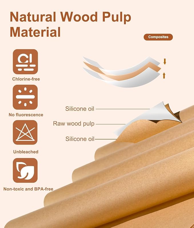 90 Pack Parchment Paper Baking Sheets, 12x16IN Precut Non-Stick Parchment Paper for Baking, Grilling, Air Fryer, Steaming-Unbleached Parchment Paper Liner for Bread Cup Cake Cookie And More