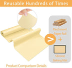 Silicone Baking Mat Roll, 12 IN x 6 FT, Non-Stick, Reusable, Heat-Resistant Baking Sheet for Oven, Air Fryer, Pastry, Dough, Bread, Non-Slip Kitchen Counter Mat