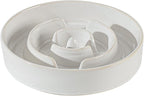 Havniva Ceramic 3.2 Cup Dog Bowl Slow Feeder for Large Dog, 9.5inch Pet Slow Dish, Stop Bloat, Preventing Choking(Single Bowl, Reactived Glaze -White)