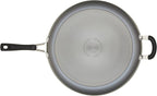 Rachael Ray Cook + Create Hard Anodized Nonstick Frying Pan/Skillet with Helper Handle, 14 Inch - Black