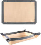 CANDeal 1 PC Silicone Fiber Baking Mat with Buckle, No Leak & Non Stick, Corners Snap Together to Form Leakproof Baking Tray, Oven Liner (12x8.2 inch(30x21cm))