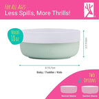 Elk and Friends Kids Porcelain Bowls with Silicone Sleeve + Silicone Lid | Kids/Toddler/Baby Feeding | Microwave & Dishwasher Safe | Non slip | Cereal/Soup/Snack Dishes & Dinnerware