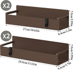 4 Pack Magnetic Spice Rack Organizer for Refrigerator and Oven, Brown Fridge Organizers and Storage for Kitchen