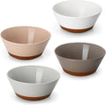 MALACASA Soup Bowls, Ceramic Salad Bowls Set of 4, 36oz Ceramic Bowls for Ramen, Cereal, Fruit and Pho, Microwave & Dishwasher Safe, Speckled Deep Bowls, Multicolor