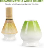 Matcha Whisk Set, Premium Ceremonial Grade Matcha Set Includes Matcha Bowl, Bamboo Scoop, Matcha Powder Sifter, Matcha Whisk and Holder for Matcha Lovers