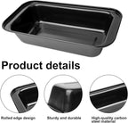2 Pcs Loaf Bread Pans for Homemade Breads, 2 LB Nonstick Loaf Baking Pans, Carbon Steel for Cakes Sandwich Toast Brownies Sourdough Bread Pan Baking Supplies, with Dough Scraper