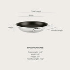 All-Clad D3 8 Inch Stainless Steel Pro Non Stick Frying pan, 3-Ply Stainless Steel Pan, Induction, Oven Broiler Safe 500F Skillet, Professional Cookware, Silver