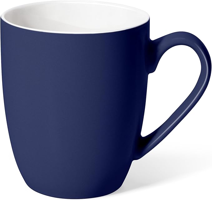 Urbanstrive 16 oz Large Coffee Mugs Set of 4 Ceramic Coffee Mug White Coffee Cups Tea Cups Idea Gift for Women Men House Warming Gifts New Home Office, Dark Blue 4 Pack