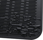 MicoYang Silicone Dish Drying Mat for Multiple Usage,Easy clean,Eco-friendly,Heat-resistant Silicone Mat for Kitchen Counter or Sink,Refrigerator or Drawer Liner Black 4XL 32 inches x 18 inches