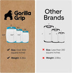 GORILLA GRIP BPA-Free Reversible Kitchen Cutting Board Set of 3, US Designed, Nonporous, Juice Grooves Catch Liquid, Slip Resistant Border, Dishwasher Safe, Durable Large Food Chopping Boards, Aqua