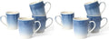famiware Coffee Mugs Set, 13 oz Mug Set of 4, Stoneware Cups for Latte, Hot Tea, Mocha, Cocoa, Cappuccino, Microwave and Dishwasher Safe, Glacier Series, Azure Blue (Pack of 2)