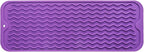 MicoYang Silicone Dish Drying Mat for Multiple Usage,Easy clean,Eco-friendly,Heat-resistant Silicone Mat for Kitchen Counter,Sink,Bar,Bottle,or Cup Purple M 17 inches x 6 inches
