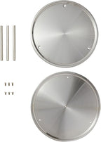 Juvale 2-Tier Lazy Susan Spice Rack Organizer for Cabinet - 10.5 in, Stainless Steel - Kitchen Countertop Organizer & Spice Carousel for Pantry Organization