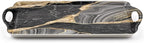 Serving Tray Decorative Tray with Handles Multi-Purpose Rectangular Serving Trays for Restaurant, Parties, Coffee Table, Kitchen - Black and Gold Marble Pattern