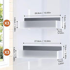 Magnetic Spice Rack for Refrigerator, Kitchen Organizer and Storage Shelf, Clear (6 Pack)…