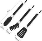 3 Pack Silicone Tongs for Cooking,Maywe Tanso 9 Inch Cooking Kitchen Tongs with Silicone Tips,Nonstick Stainless Steel Tongs for Steak Pie Pizza Pasta Spaghetti Salad BBQ Buffet