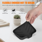 2 Pack Silicone Soap Dish, Self Draining Soap Dish, Non Slip Bar Soap and Sponge Holder for Bathroom Kitchen Sink Counter Organizer, Easy to Clean Soap Tray Waterfall Soap Saver 4.7"×3.9"