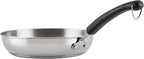 Farberware Brilliance Stainless Steel Cookware Pots and Pans Set with Kitchen Cooking Tools and Glass Lids, 10 Piece, Dishwasher Safe and Induction Ready, Stainless Steel